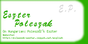 eszter poleszak business card